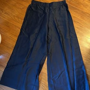 Lunya Linen Silk High Rise Pant in Navy L (no longer in production)